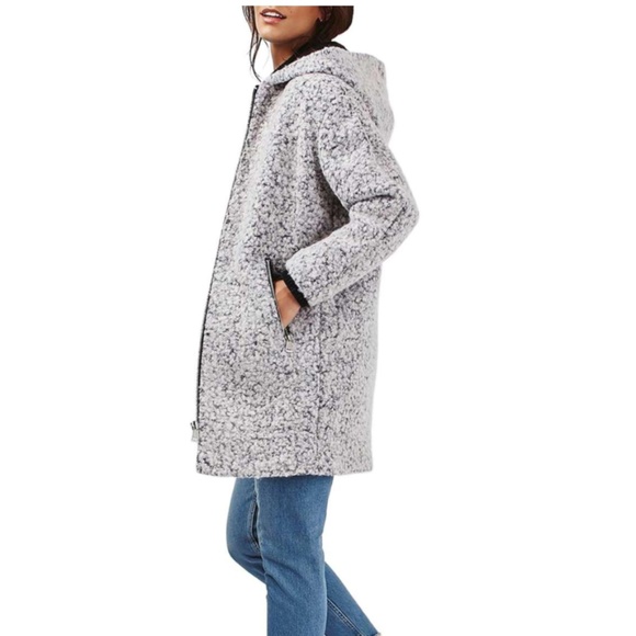 Topshop Jackets & Blazers - HOST PICK ✨ Topshop Bouclé Hooded Wool Blend Coat